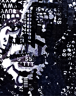 SENTIENT 9X12	TYPOGRAPHY AND INK ON BRISTOL	 $100