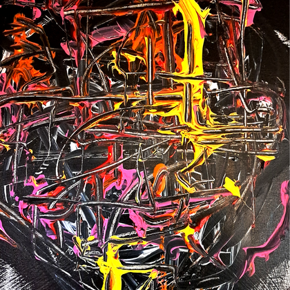 CIRCUITS  36X24	ACRYLIC ON CANVAS  $500