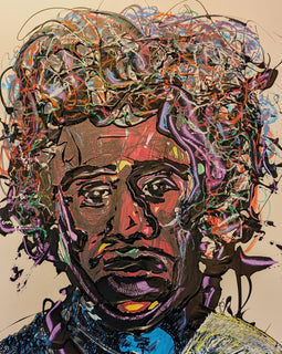 "A Portrait in D Minor" $300 30x20 Mixed Media on Illustration Board
