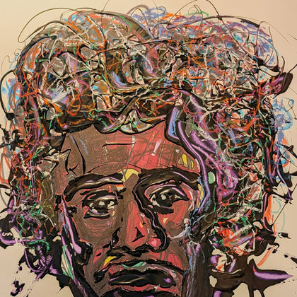 "A Portrait in D Minor" $300 30x20 Mixed Media on Illustration Board