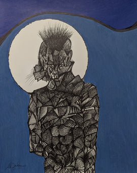 Armor 12x9 Acrylic and ink on bristol