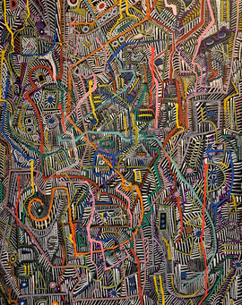 "Ascension" $150 30x20 Liquid Chalk on Cardboard Framed
