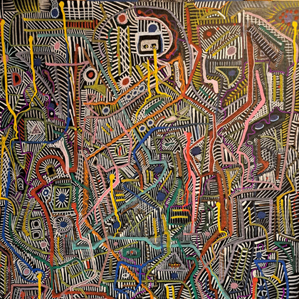 "Ascension" $150 30x20 Liquid Chalk on Cardboard Framed
