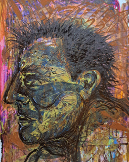 Beat $200 30"x20" Acrylic and Marker on Illustration Board Framed