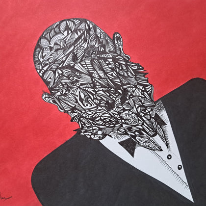 Billionaire Soul 9"x12" Ink and Marker on Bristol Board $150