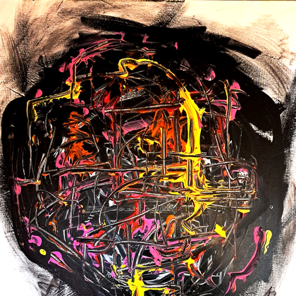 CIRCUITS  36X24	ACRYLIC ON CANVAS  $500