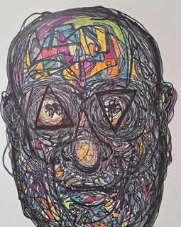 Cognitive Dissonance 30x20 Marker and Ink on Illustration Board Framed $600