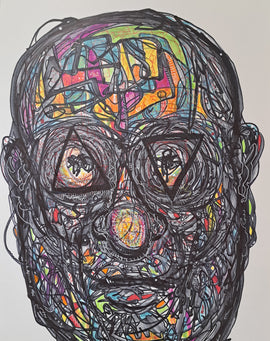 Cognitive Dissonance (ON LOAN: Stella's Art Gallery) 30x20 Marker and Ink on Illustration Board $600