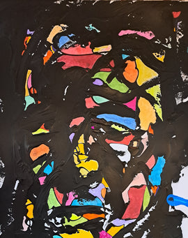 "Cracks" $125 24x19 Marker on Bristol Board Framed