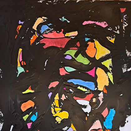"Cracks" $125 2025 24x19 Marker on Bristol Board Framed