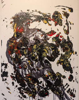 Debris $75 30"x20" Acrylic and Marker on Illustration Board Framed