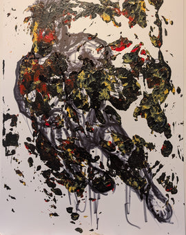 Debris $75 30"x20" Acrylic and Marker on Illustration Board Framed