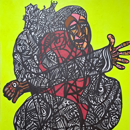 "Entangled" 30x20 Marker and acrylic on IB $200
