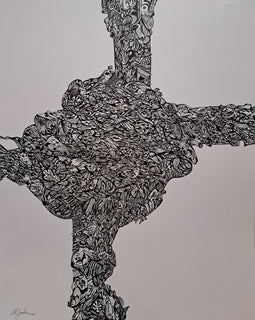 Fractal Totem 24"x19" Ink on Bristol $500