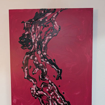 She Moves Like Smoke $500 2026 Acrylic on Canvas 36"x24"