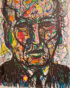 In Charge 30x20 Mixed Media on Illustration Board $150