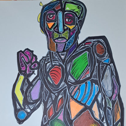 Mars 40x30 Mixed Media on Illustration Board