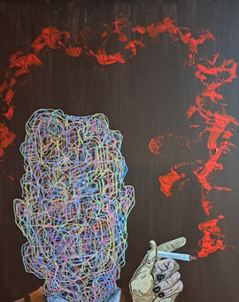 "Modern Certainty" 36x24 Acrylic on canvas $350