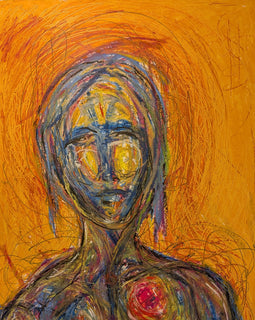 Quiet Desperation 30x20 Oil Sticks on Illustration board in frame