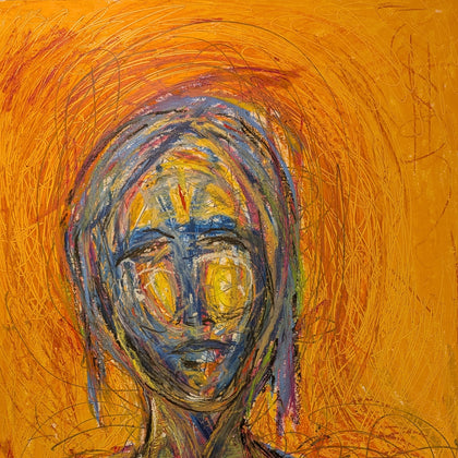 Quiet Desperation 30x20 Oil Sticks on Illustration board in frame