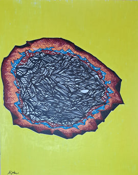 "Anger Egg" 19x24 Marker and acrylic on Bristol $200