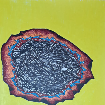 "Anger Egg" 19x24 Marker and acrylic on Bristol $300