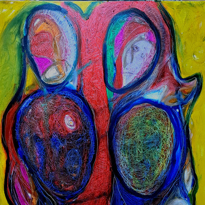 Ventricles 40"x30" Oil on Canvas Framed