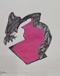 "Void" 12"x12" Marker and acrylic on paper $200