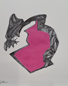 "Void" 12"x12" Marker and acrylic on paper $200