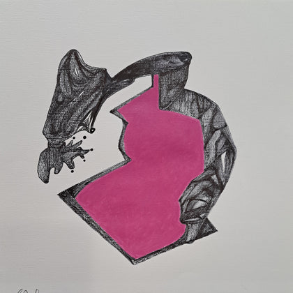 "Void" 12"x12" Marker and acrylic on paper $200