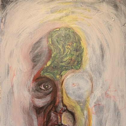 "Cassandra's Dilemma" 36x24 Mixed Media on Canvas Framed
