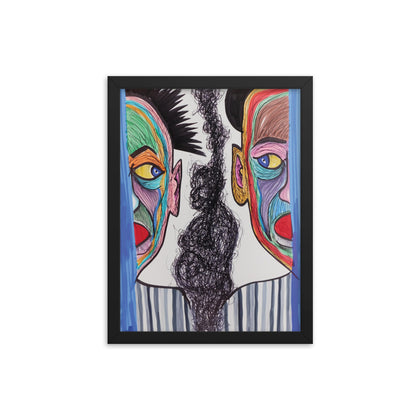 "The Left, the Right, and the Ghost of Buddha" Framed Print