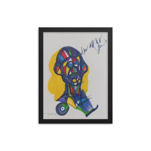 "Technicolor Sleeping Clown" Framed Print