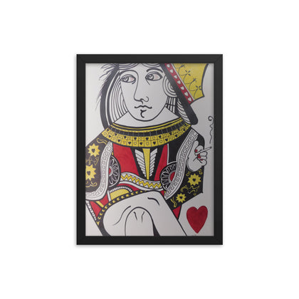 "The Queen of Hearts Has Secrets" Framed Print