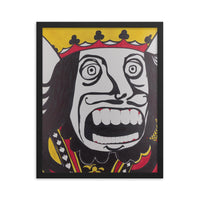 "King of Spades Has a Panic Attack" Framed Print