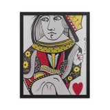 "The Queen of Hearts Has Secrets" Framed Print