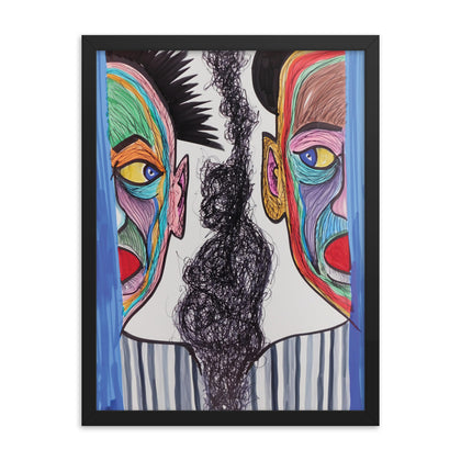"The Left, the Right, and the Ghost of Buddha" Framed Print