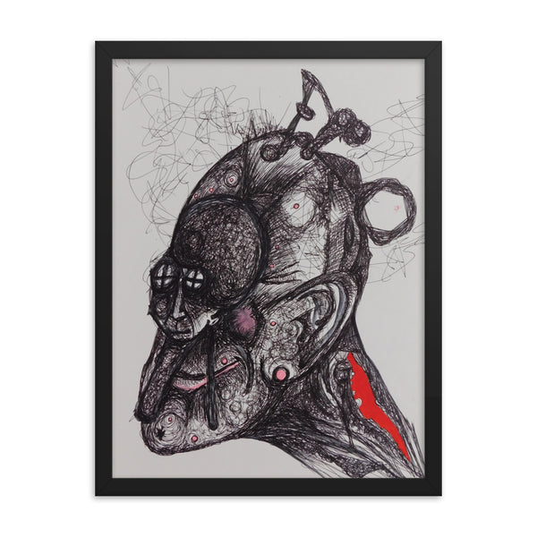 "The Wizard's Mask" Framed Print