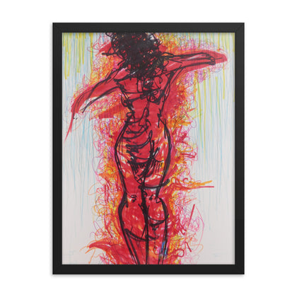 :Dancing in the Rain" Framed Print
